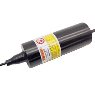 Compacto 520nm Green Laser Fiber Coupled Module com caixa de alumínio anodizado preto