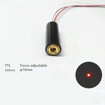 Módulo de Diodo Laser Vermelho de 635 nm 638 nm com Foco Ajustável e Divergência de Feixe de 0,3 mrad