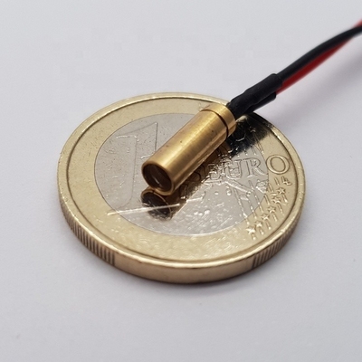 650nm 5VDC Line Laser Module com 5000 horas de vida útil e Brass Gold-plated Housing