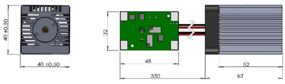 Modulo Laser Amarelo de 571 nm Laser DPSS de 50 mW 571 nm para Aplicações Industriais